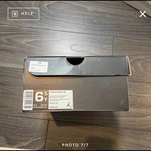 Jordan Spiz’ike GS Sport Blue - Picture 6 of 8